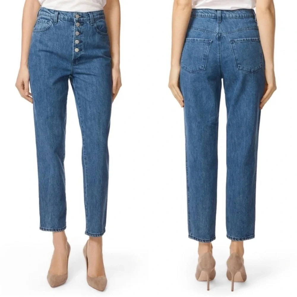NWOT J BRAND Heather Button Fly Straight Leg Jean Electrify Casual Denim 27